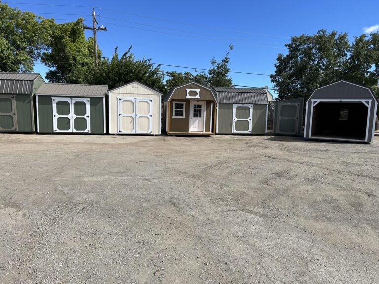 Storage sheds and lofted barns for sale at Palm Island Nursery in Vacaville